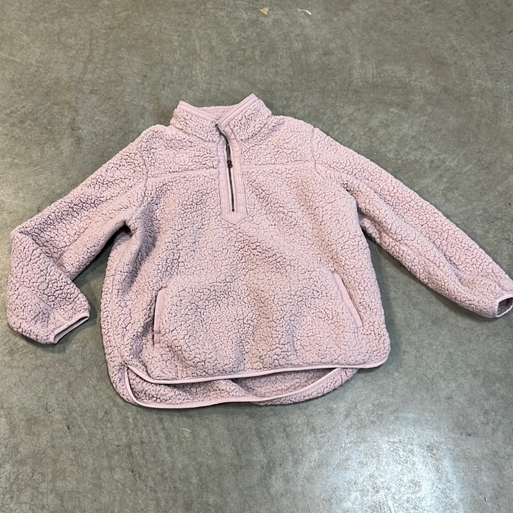 Womens Time & Tru blush pink Sherpa zip up size XL 16-18